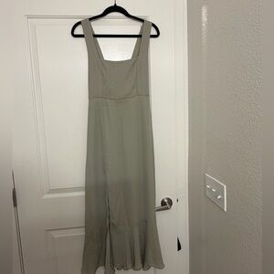 Show Me Your Mumu S Claire Moss Green Crisp Sleeveless Midi Dress